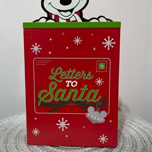 Disney Mickey Mouse Wooden Letters to Santa Box NWT - Picture 2 of 13